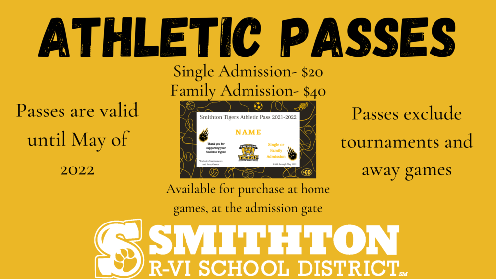 Athletic Passes on Sale Now!