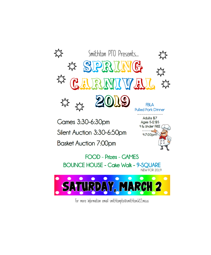 PTO Carnival - SATURDAY, MARCH 2