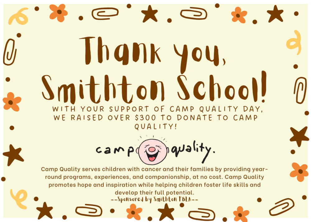 Camp Quality Day - Thank You