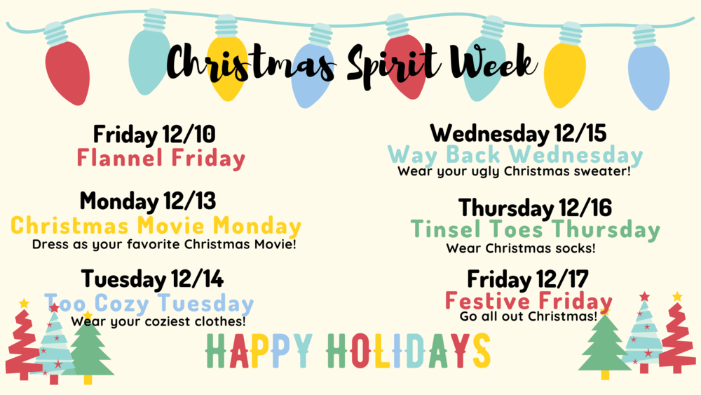 Christmas Spirit Week K-12